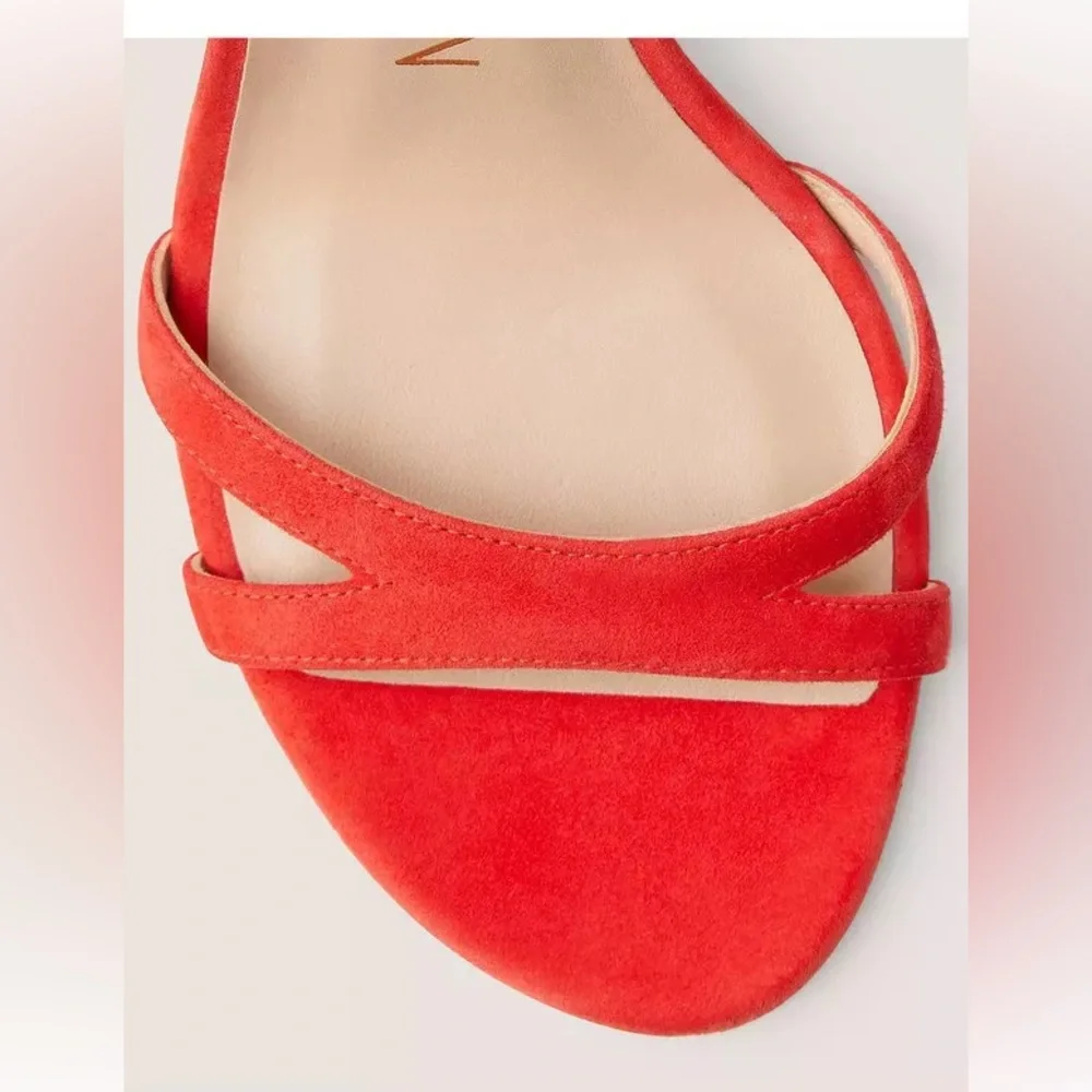 Stuart Weitzman Soiree 100 Red Lace-Up Strappy Heels 5.5 NWOB Designer Shoe - Picture 5 of 14